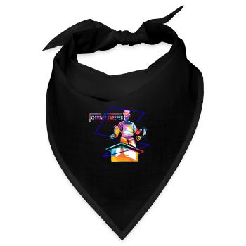 Rußiger Schornsteinfeger Glücksbringer - Bandana Dreieckstuch - Schwarz - Vorne
