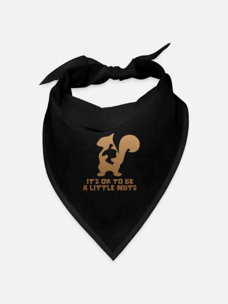 Eichhörnchen - Bandana Dreieckstuch - Schwarz