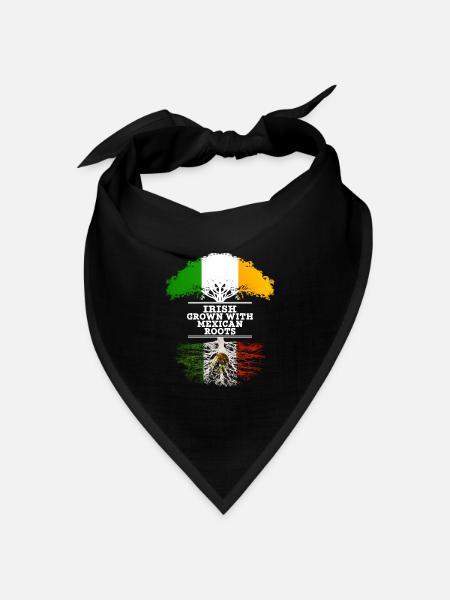 Iren mit mexikanischen Wurzeln gewachsen - Bandana Dreieckstuch - Schwarz