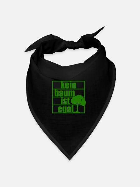 Kein Baum Ist Egal Klimaschutz Klimawandel Wald - Bandana Dreieckstuch - Schwarz