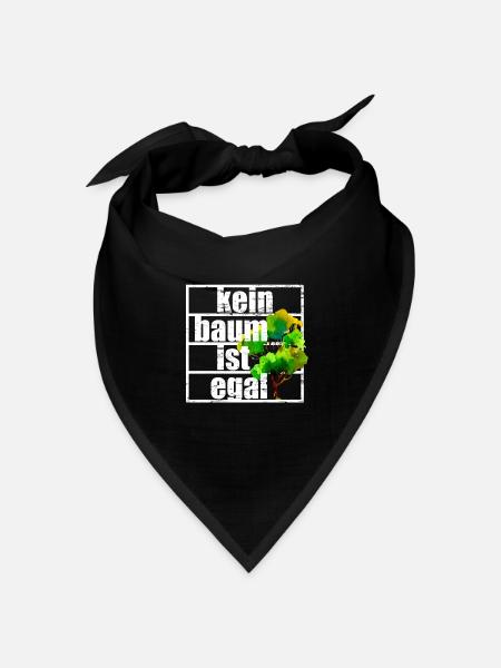 Kein Baum Ist Egal Klimaschutz Klimawandel Wald - Bandana Dreieckstuch - Schwarz