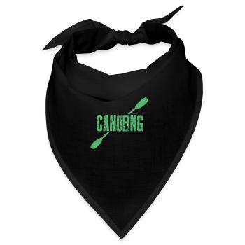 Kanu Kanute Kanufahrer Kanusport Kanutin - Bandana Dreieckstuch - Schwarz - Vorne