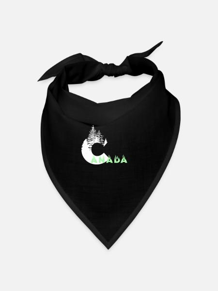 Kanada - Bandana Dreieckstuch - Schwarz