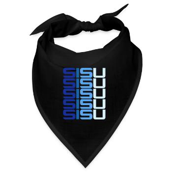 Sisu Soumi Finnisch Finnisch Finnisch - Bandana Dreieckstuch - Schwarz - Vorne