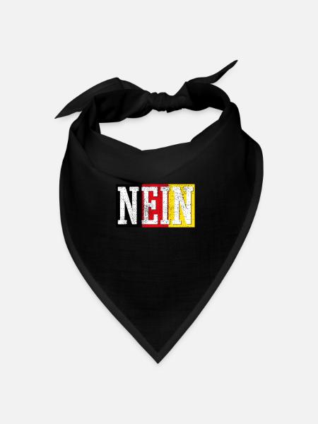 Deutschland Deutsche Sprache Nein - Bandana Dreieckstuch - Schwarz