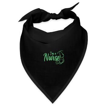Pflege - Bandana Dreieckstuch - Schwarz - Vorne