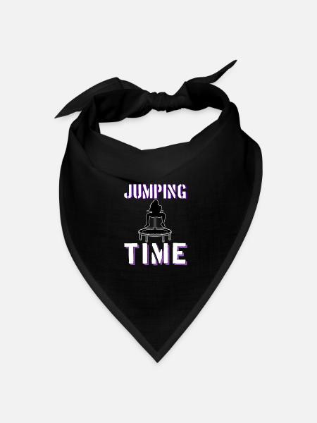 Jumping Trampolin Jumpen Jumpstyle Jump Fitness - Bandana Dreieckstuch - Schwarz