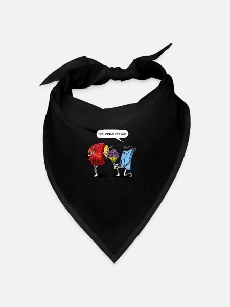 Chemie Du vervollständigst mich Lustige Wissenschaft Natrium - Bandana Dreieckstuch - Schwarz