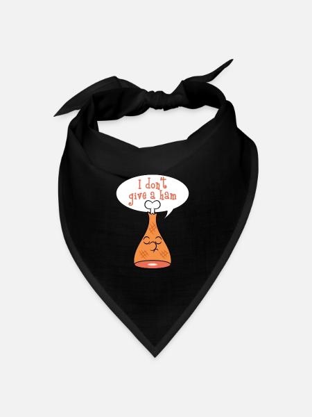 "Ich gebe nicht einen Schinken" TStück Entwurf. - Bandana Dreieckstuch - Schwarz