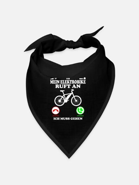 Elektro Fahrrad Bike E-Bike Ruft an muss gehen - Bandana Dreieckstuch - Schwarz