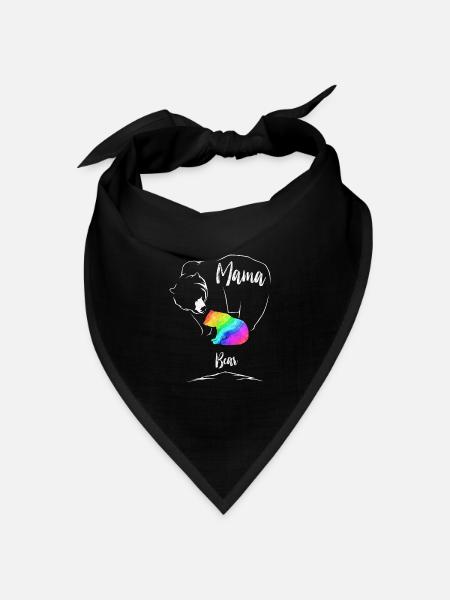 Mama Bär Gay lgbt Muttertag MutterGeschenk - Bandana Dreieckstuch - Schwarz