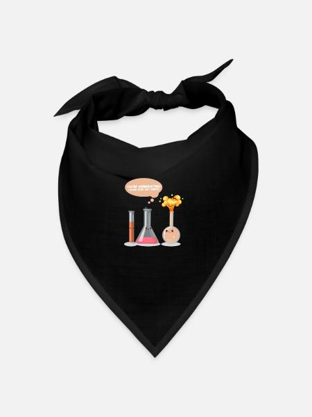 Overreacting Nerd Chemie Shirt - Bandana Dreieckstuch - Schwarz