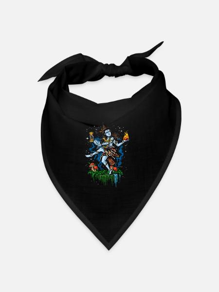Lord Shiva Dancing Nataraja Hindu-Gott - Bandana Dreieckstuch - Schwarz