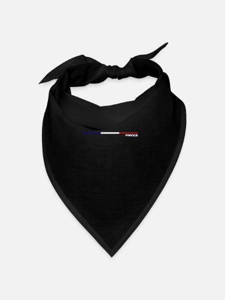 Französische Flagge - Bandana Dreieckstuch - Schwarz