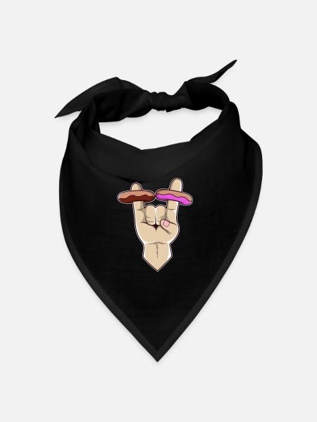 2 Donuts from Hell - Bandana Dreieckstuch - Schwarz