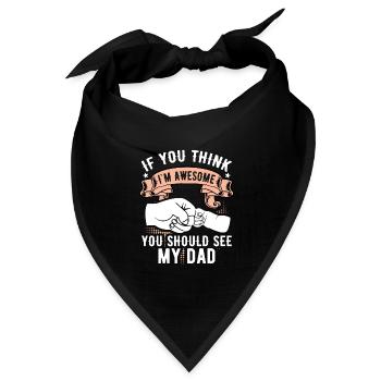 Vater und Sohn Vater sind super - Bandana Dreieckstuch - Schwarz - Vorne