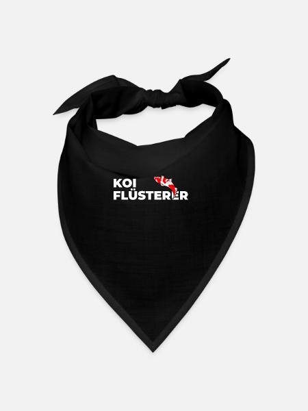 Koi Flüsterer lustiges Geschenk - Bandana Dreieckstuch - Schwarz