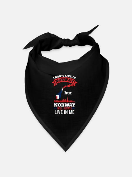 Norwegen - Bandana Dreieckstuch - Schwarz