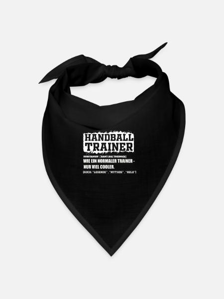 Handball Trainer - Bandana Dreieckstuch - Schwarz