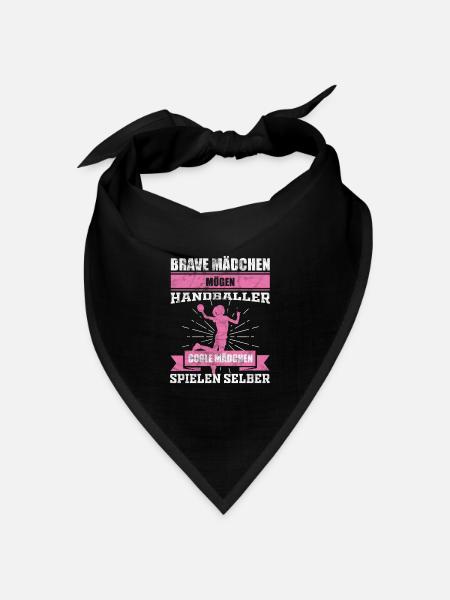 Handball Mädchen Sport - Bandana Dreieckstuch - Schwarz