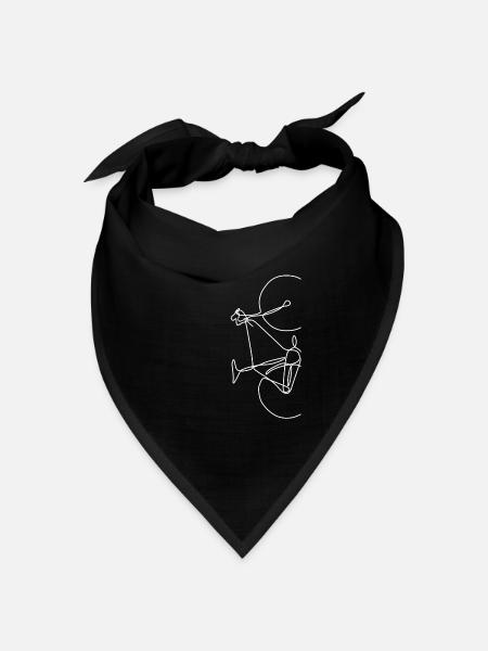 Fahrrad Radfahrer Geschenk - Bandana Dreieckstuch - Schwarz