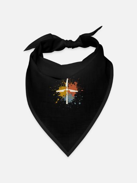 Windkraft - Bandana Dreieckstuch - Schwarz