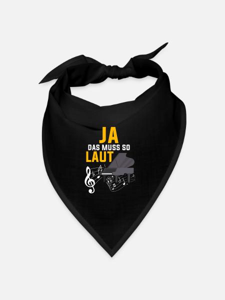 Klavier Musik - Bandana Dreieckstuch - Schwarz