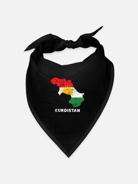 Kurdistan - Bandana Dreieckstuch - Schwarz