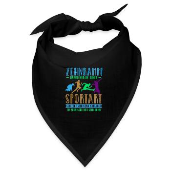 Zehnkampf - Bandana Dreieckstuch - Schwarz - Vorne