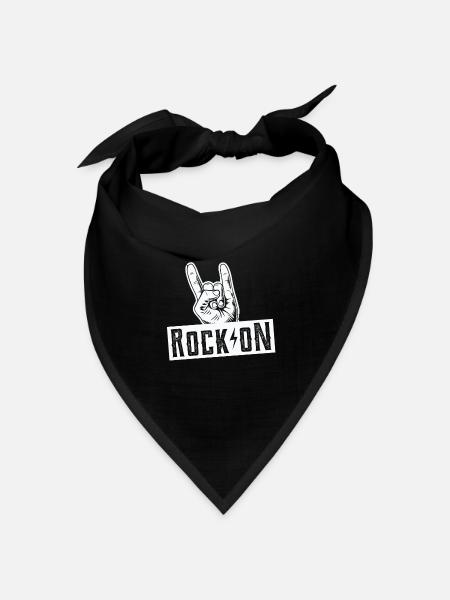 Rock On Rock and Roll - Bandana Dreieckstuch - Schwarz