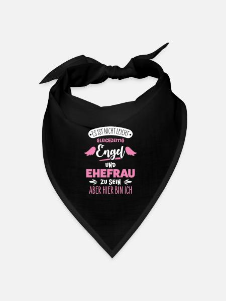 Ehefrau - Bandana Dreieckstuch - Schwarz