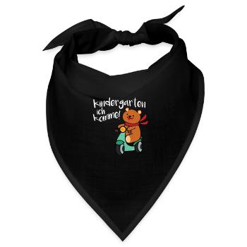 Kindergarten Anfang Start Bär - Bandana Dreieckstuch - Schwarz - Vorne