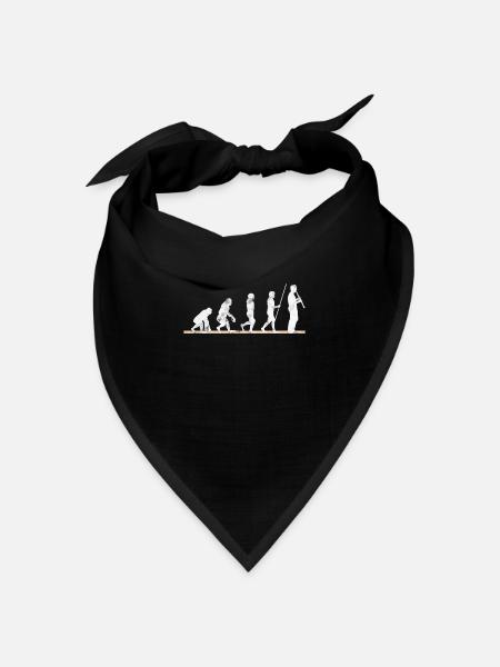 Klarinetten Evolution - Bandana Dreieckstuch - Schwarz