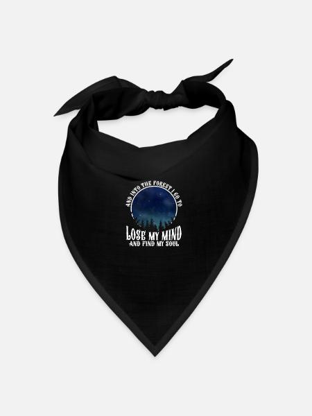 Wald - Bandana Dreieckstuch - Schwarz