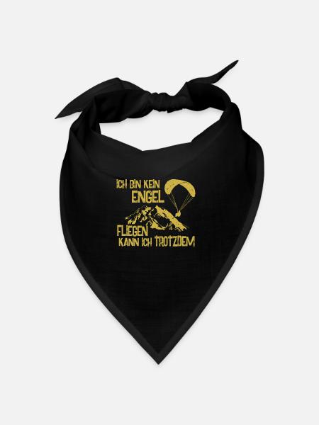 Paragliding Spruch für Piloten - Bandana Dreieckstuch - Schwarz