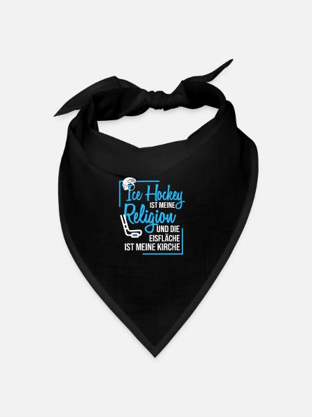 Eishockey Ice Hockey - Bandana Dreieckstuch - Schwarz