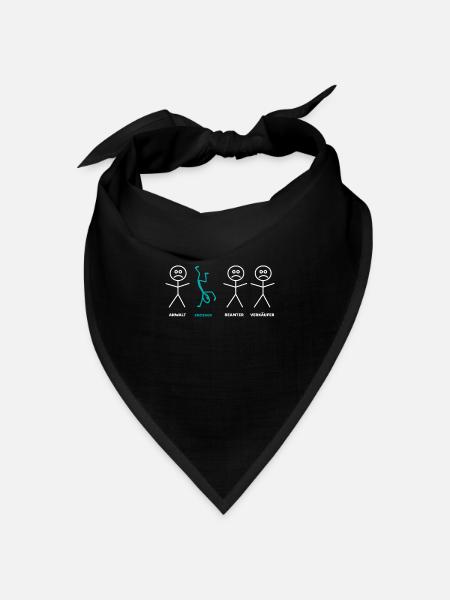Erzieher Strichmännchen lustiges Geschenk - Bandana Dreieckstuch - Schwarz