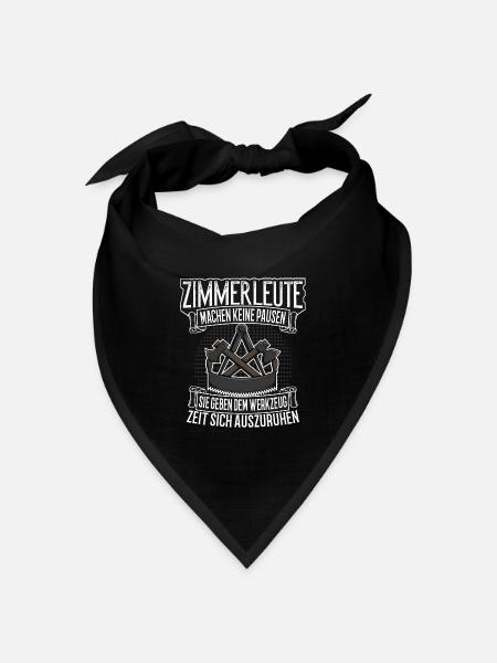 Zimmerer Zimmermann Zimmerermeister Geschenk - Bandana Dreieckstuch - Schwarz