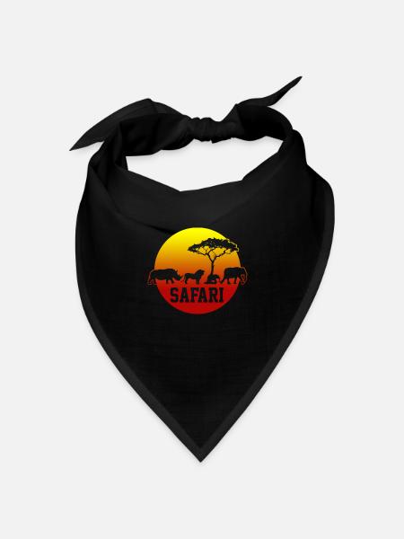 Safari - Bandana Dreieckstuch - Schwarz