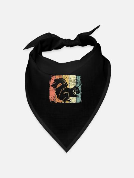 Eichhörnchen - Bandana Dreieckstuch - Schwarz