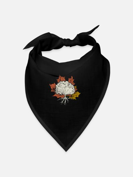 Baum - Bandana Dreieckstuch - Schwarz