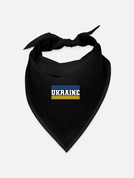 Ukraine - Bandana Dreieckstuch - Schwarz