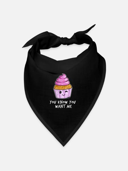 Muffin Cupcake Konditor - Bandana Dreieckstuch - Schwarz