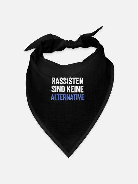 Rassismus Alternative TV Wahlen Politik Spruch - Bandana Dreieckstuch - Schwarz