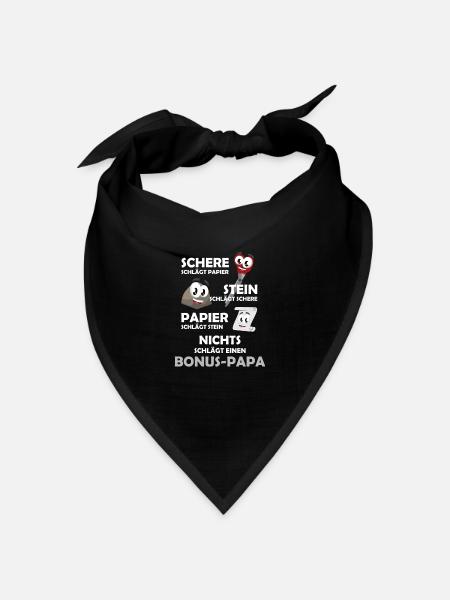 Nichts schlägt einen Bonus-Papa - Bandana Dreieckstuch - Schwarz