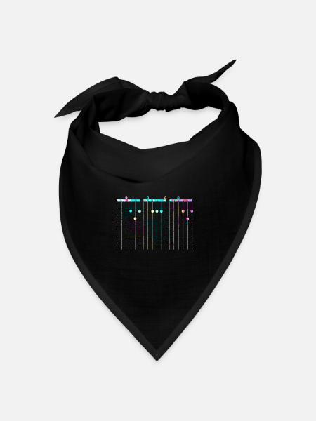 Gitarre - Bandana Dreieckstuch - Schwarz
