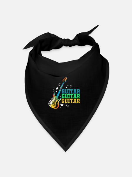 Gitarre - Bandana Dreieckstuch - Schwarz