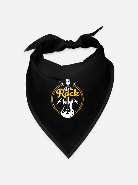 Gitarrist Gitarre Band Saite Musiker Instrument - Bandana Dreieckstuch - Schwarz