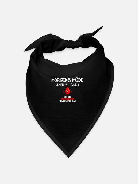 Blutspender Blutspende Spender spenden Blut - Bandana Dreieckstuch - Schwarz