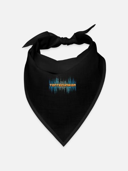 Tontechniker Ton Tonmeister Toningenieur Geschenk - Bandana Dreieckstuch - Schwarz